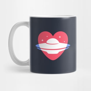 Retro minimal UFO Sci Fi Mug